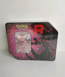 Collectible Pokemon Trading Card Games Team Rocket Tin Mew - Image 1