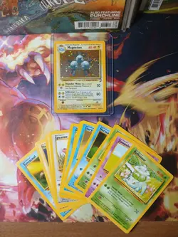 Wotc Vintage Pokemon Lot. 12 Cards. Magneton Holo Black Star Rare. Mp To Hp - Image 1