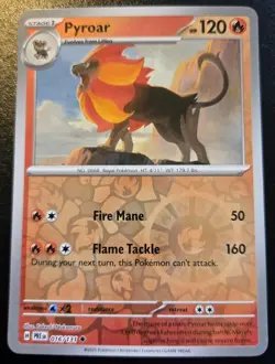 Pyroar 016/131 Reverse Holo Uncommon Prismatic Evolutions Pokemon TCG - Image 1
