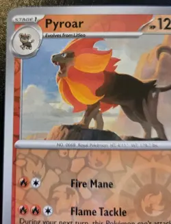 Pyroar 016/131 Reverse Holo Uncommon Prismatic Evolutions Pokemon TCG - Image 2