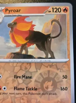 Pyroar 016/131 Reverse Holo Uncommon Prismatic Evolutions Pokemon TCG - Image 3