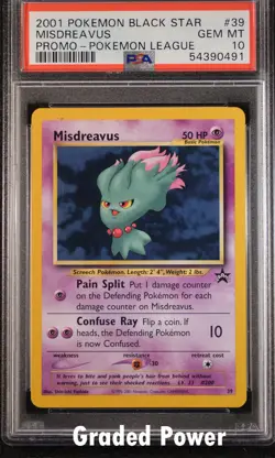 Promo Misdreavus PSA 10 Black Star Promo #39 Pokemon - Image 1