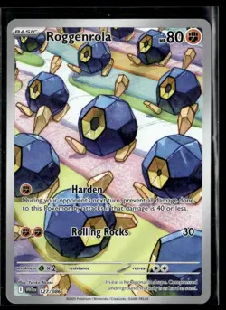 2025 Pokemon White Flare Illustration Rare Roggenrola 127/086 - Image 1