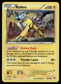 Raikou - 55/162 (Cosmos Holo) 055/162 Promo Holo Pokemon NM - Image 1