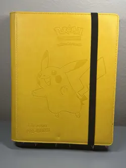 Ultra Pro Pokemon Pikachu Binder Yellow 9 Pocket Used Pre-Owned - Image 1