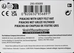Van Gogh Museum QR Pokemon Promo INSERT ONLY Pikachu Grey Felt Hat Amsterdam - Image 3