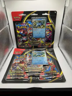 Pokemon - ME01: Mega Evolution (MEG) - 2x 3-Pack Blister - Psyduck + Golduck - Image 1