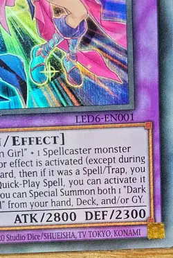 Yugioh 1st Ed. The Dark Magicians LED6 - EN001 Ultra Rare M-NM Unplayed - Image 3