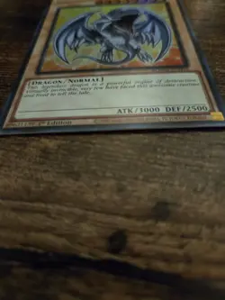 Yu-Gi-Oh Blue-Eyes White Dragon BLMM-EN001 Secret Rare Chibi Art 1st Edition - Image 3