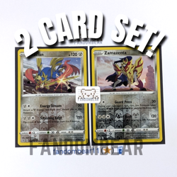 2020 Zacian Zamazenta REVERSE HOLO Rebel Clash card set Pokemon 139/192 LP - Image 1