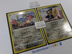 2020 Zacian Zamazenta REVERSE HOLO Rebel Clash card set Pokemon 139/192 LP - Image 3