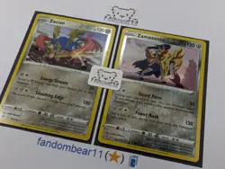 2020 Zacian Zamazenta REVERSE HOLO Rebel Clash card set Pokemon 139/192 LP - Image 4