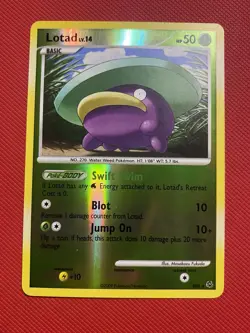 Lotad (Shiny) SH4-12 Platinum Reverse Holo Pokemon Card TCG - Image 2