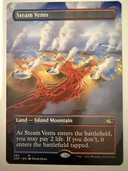 MTG: Steam Vents Borderless Card Regular Unfinity Magic the Gathering - NM - Image 1
