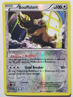 REVERSE HOLO Bouffalant 110/124 LP - Dragons Exalted Pokemon Card Akira Komayama - Image 1