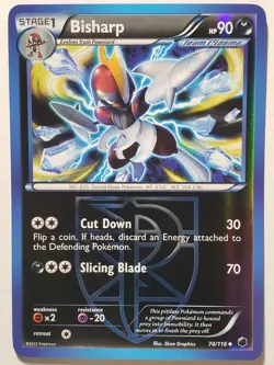REVERSE HOLO Bisharp 74/116 - Plasma Freeze Pokemon Card - 5ban Graphics - Image 1