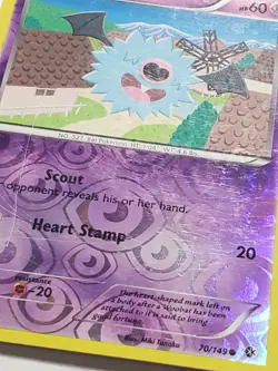 REVERSE HOLO Woobat 70/149 LP - Boundaries Crossed Pokemon Card - Miki Tanaka - Image 2