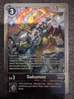 Digimon Card Game Gabumon ST21-10 Rare NM - Image 1