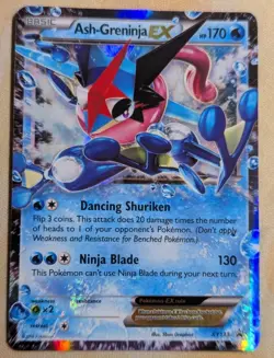 Pokemon TCG Ash-Greninja EX XY Black Star Promo XY133 Holo Card TCG Regular Size - Image 1