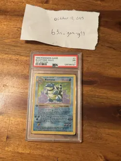 Pokemon TCG Blastoise Holo 1st Edition Rare Card 2/102 Base Set PSA 1 - Image 1