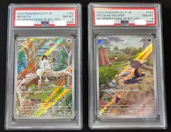 Meowth Wooper Set 192-193/SV-P Start Deck Promo Pokemon Card Japanese PSA8 NM-MT - Image 1