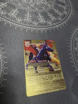 Shining Charizard GX Stage 2 Gold Foil Card Fan Art HP 250 Flame Body - Image 1