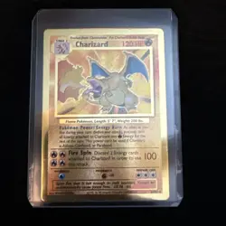 Pokemon Celebrations Gold Metal Charizard Card 4/102 Premium Collection - Image 2