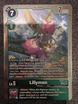 Digimon Card Game Lillymon ST21-09 Rare NM - Image 1