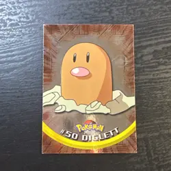 Topps Pokemon Diglett #50 Holo / near mint condition card / blue logo - Image 1