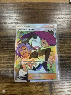 Pokemon TCG Jessie & James Trainer Full Art Ultra Rare Card 68/68 Hidden Fates - Image 1