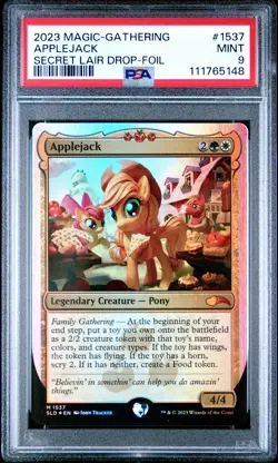 2023 MTG SECRET LAIR DROP FOIL #1537 APPLEJACK PSA 9 - Image 1