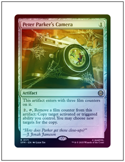 1x Peter Parker's Camera, Foil, Magic the Gathering MTG NM - Image 1
