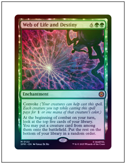 1x Web of Life and Destiny, Foil, Magic the Gathering MTG NM - Image 1