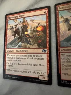 Marauding Mako 1x Foil 1x Non-Foil Aetherdrift MTG - Image 3