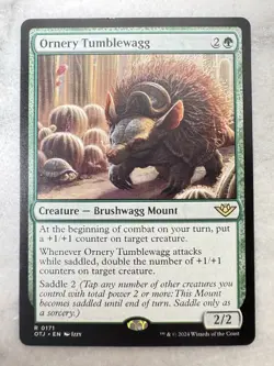 Ornery Tumblewagg x1 MTG OTJ Green Rare Creature NM/M - Image 1