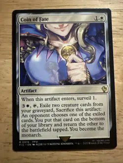 MTG Coin of Fate Commander: Final Fantasy 15 FFVI FF6 NM - Image 1