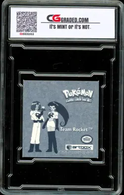 1999 Pokemon Artbox PR27 ~ BONUS PRISM STICKER ~ Team Rocket ~ CG 10 GEM - Image 2