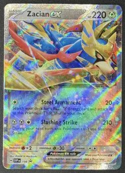 Zacian ex 198 Pokemon TCG SV: Scarlet & Violet Black Star Promo Cards NM - Image 1