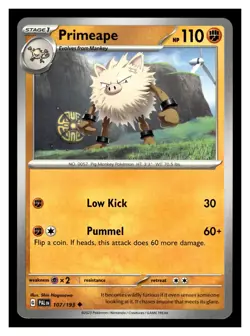 Pokemon SV02: Paldea Evolved Primeape #107/193 Uncommon - Image 1