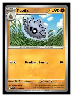 Pokemon SV02: Paldea Evolved Pupitar #111/193 Uncommon - Image 1