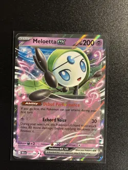 Pokemon TCG Meloetta EX Black Bolt 44/86 Ultra Rare Holo - Image 1