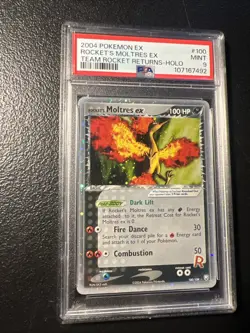 Pokemon Rocket’s Moltres EX #100 Team Rocket Returns Mint PSA 9 - Image 3