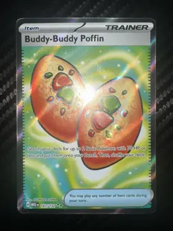 Buddy-Buddy Poffin 167/132 Full Art Trainer Item NM Pokemon ME01: Mega Evolution - Image 1