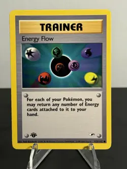 Energy Flow 122/132 1999 1st Edition Pokemon Gym Heroes Regular NM - Image 1