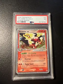 Pokemon Arcanine Ex #83 Ex Legend Maker 2006 PSA 7 - Image 1
