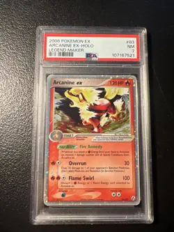 Pokemon Arcanine Ex #83 Ex Legend Maker 2006 PSA 7 - Image 2