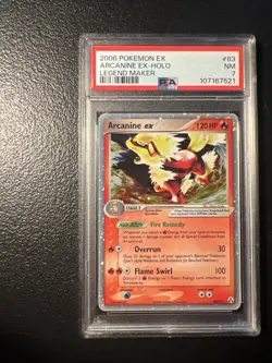 Pokemon Arcanine Ex #83 Ex Legend Maker 2006 PSA 7 - Image 3