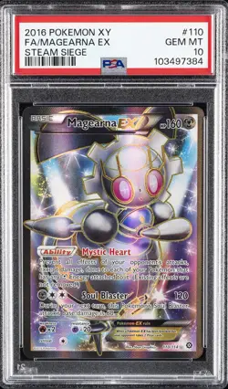 2016 POKEMON XY STEAM SIEGE #110 FULL ART/MAGEARNA EX PSA 10 - Image 1