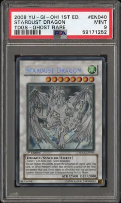 Yugioh PSA 9 Stardust Dragon TDGS-EN040 1st Edition Ghost Rare - Image 2