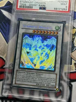 Yugioh PSA 9 Stardust Dragon TDGS-EN040 1st Edition Ghost Rare - Image 4